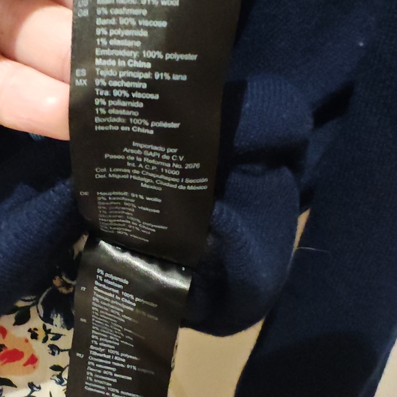 Sandro Clotilde Stripe Wool & Cashmere Cardigan 015500 - Picture 7 of 14